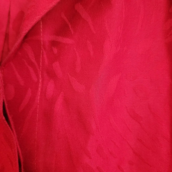 Chico's Women's Button-Up Tunic Top Size L Red 100% Cotton Long Sleeves Collared - Picture 5 of 14